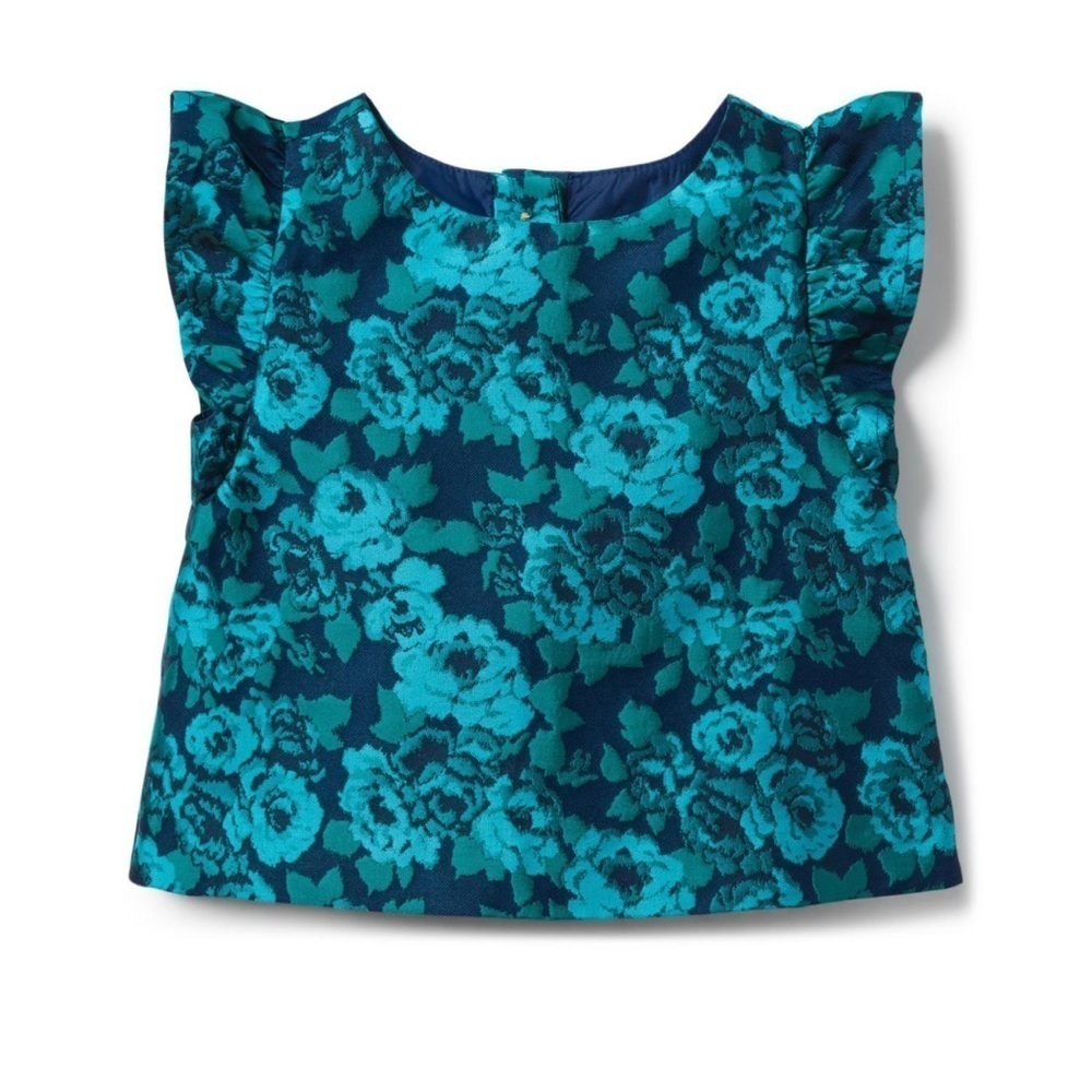 Janie and Jack - Floral Jacquard Top - size 6